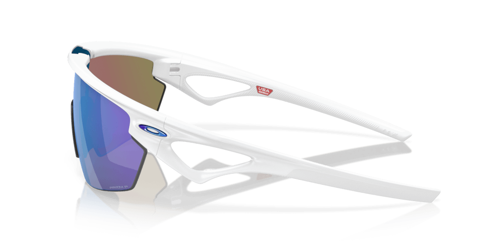 Oakley Sphaera Sport Sunglasses (Prizm Sapphire/Matte White) - BUMSONTHESADDLE