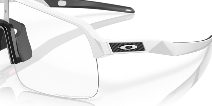 Oakley Sutro Lite Sport Sunglasses (Clear to Black Iridium Photochromic/Matte White)