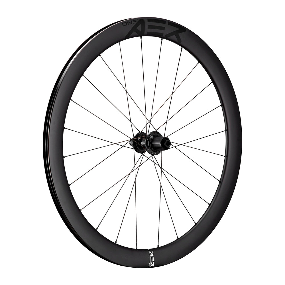OneAer D5 Carbon Tubeless Ready Disc Brake Wheel - Shimano/Sram (Black) - BUMSONTHESADDLE