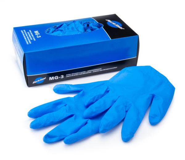 Park Tool Nitrile Mechanic's Gloves (Blue) - BUMSONTHESADDLE