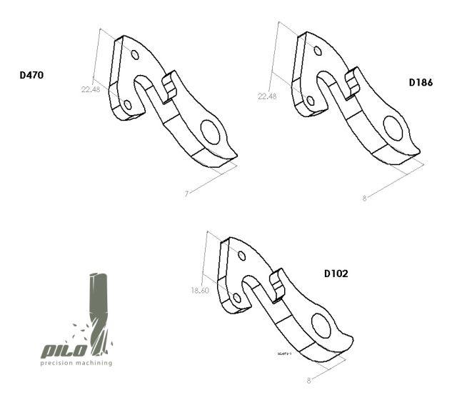 Pilo D102 Derailleur hanger - BUMSONTHESADDLE