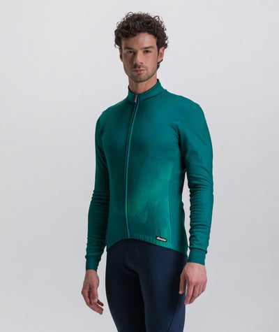 Santini Pure Dye Men's Cycling Jersey (Green)