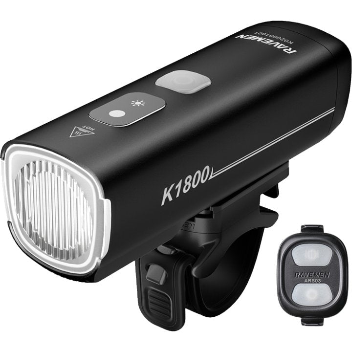 Ravemen K1800 1800 Front Light (Black)