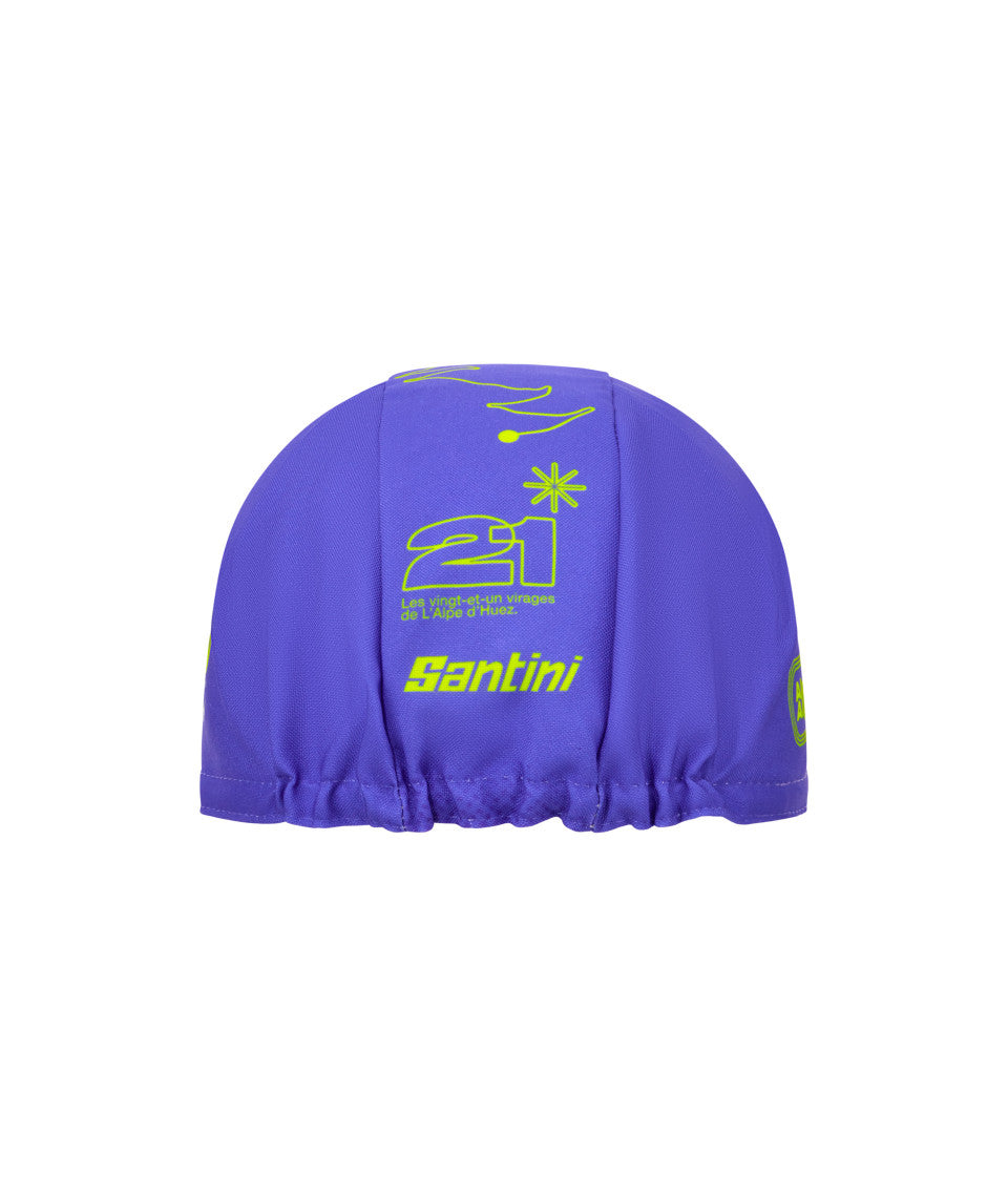 Santini TDF Alpe D'Huez Unisex Cycling Cap (Lilac)