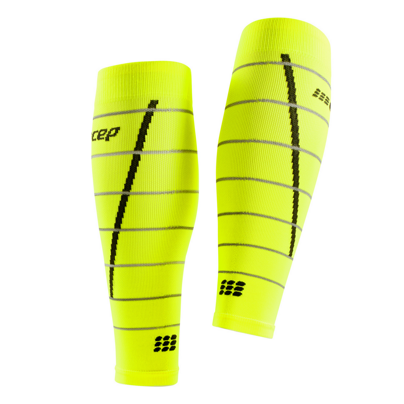 Buy CEP Reflective Compression Womens's Calf Sleeves (Neon Yellow/Silver)  Online