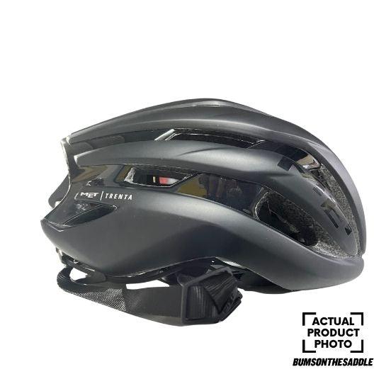 [Refurbished] MET Trenta CE Road Cycling Helmet (Black Matt/Glossy) - BUMSONTHESADDLE