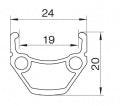 Remerx Dragon Line 719 27.5" Rim Brake Rim - BUMSONTHESADDLE