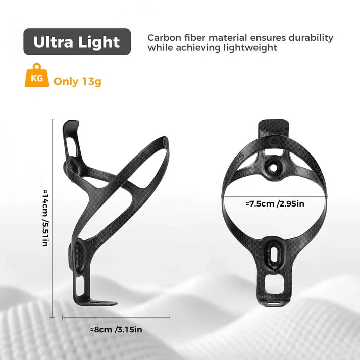 Rockbros Carbon Fiber Water Bottle Cage (Black)