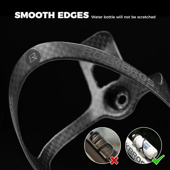 Rockbros Carbon Fiber Water Bottle Cage (Black)