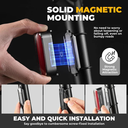 Rockbros Magnetic Smart Rear Light (Black)