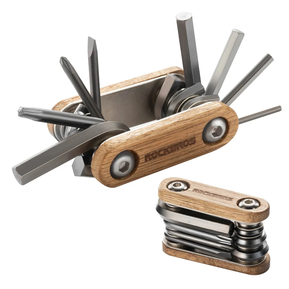 Rockbros Titanium Multi Tool w/ Wooden Handle