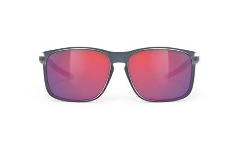 Rudy Project Overlap Sunglasses (Multilaser Red/Ice Blue Metal Matte) - BUMSONTHESADDLE