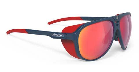 Rudy Project Stardash Sunglasses (Matte Navy Blue/Multilaser Red) - BUMSONTHESADDLE