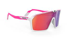 Rudy Project Spinshield Sunglasses (Matte White Pink Fluoroscent/Multilaser Red)