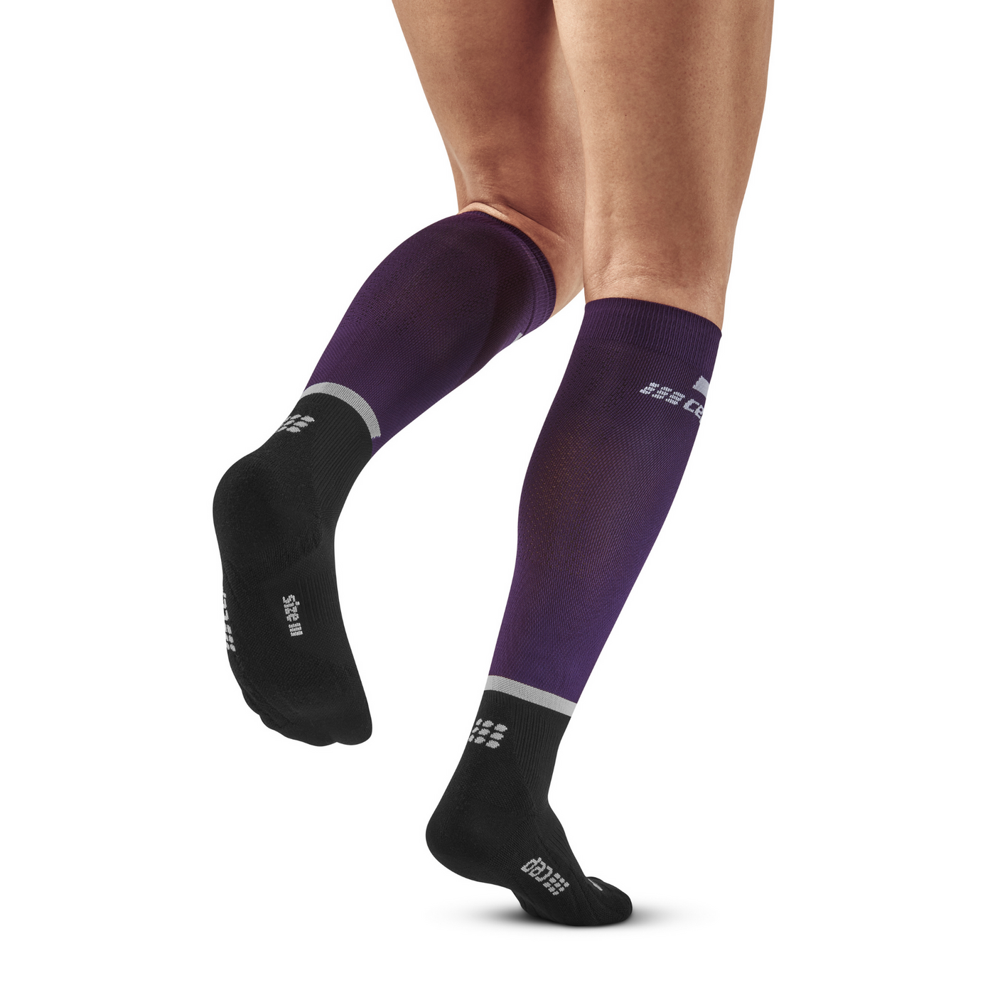 CEP The Run Compression Tall 4.0 Women's Cycling Socks (Violet/Black)