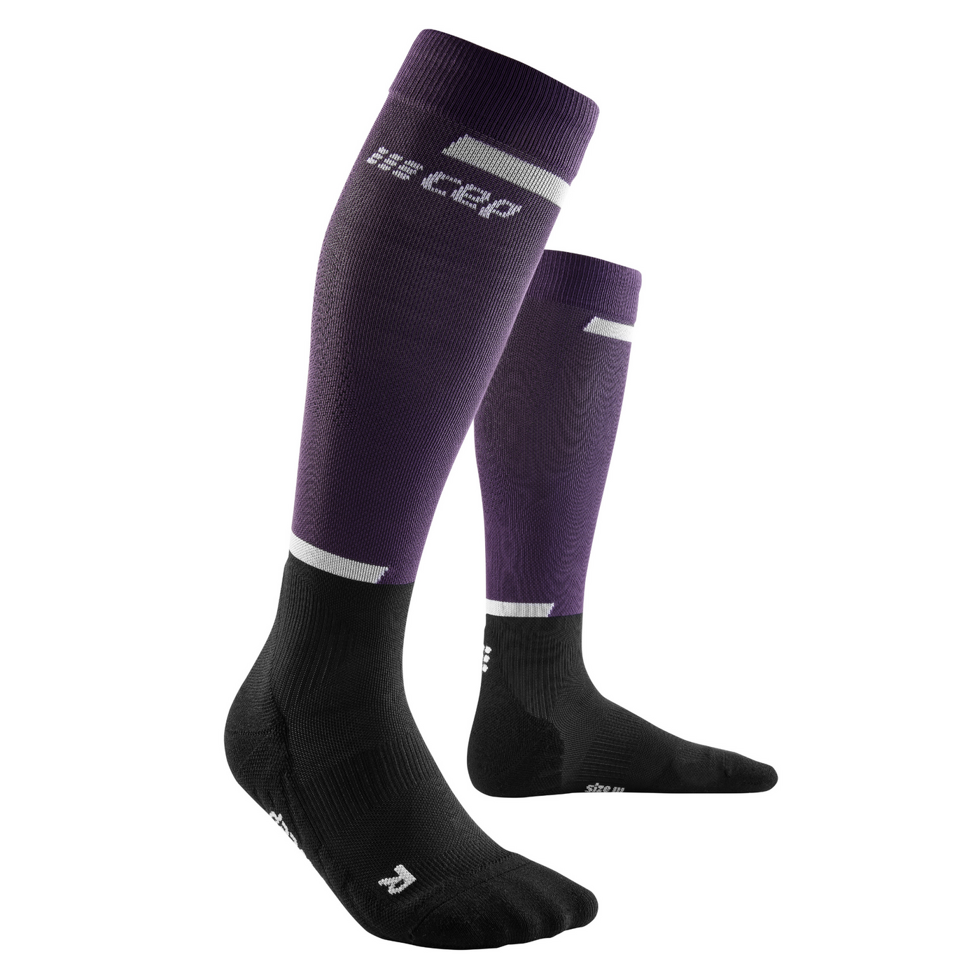 CEP The Run Compression Tall 4.0 Women's Cycling Socks (Violet/Black)