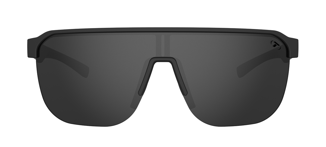 Tifosi Sanctum SL sunglasses, Blackout frame with Smoke polarized lens - front view