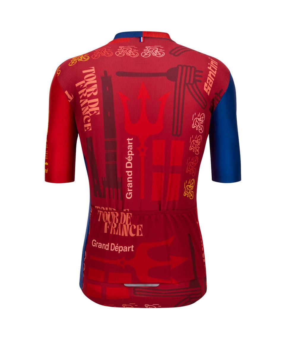 Santini Bologna Men's Cycling Jersey (Print) - BUMSONTHESADDLE