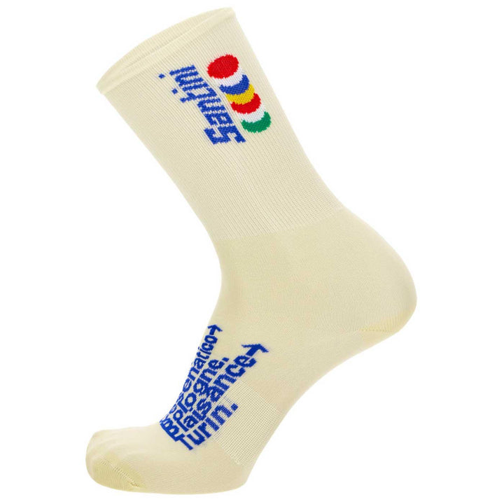 Santini Grand Départ Unisex Cycling Socks (Biege) - BUMSONTHESADDLE