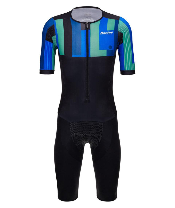 Santini Ironman Aahonoui Men's Cycling Trisuit (Blue) - BUMSONTHESADDLE