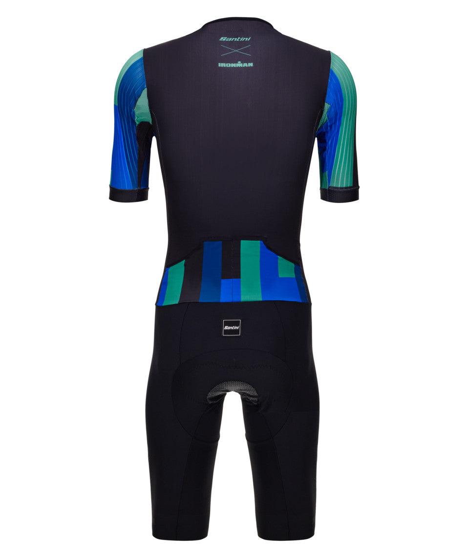 Santini Ironman Aahonoui Men's Cycling Trisuit (Blue) - BUMSONTHESADDLE