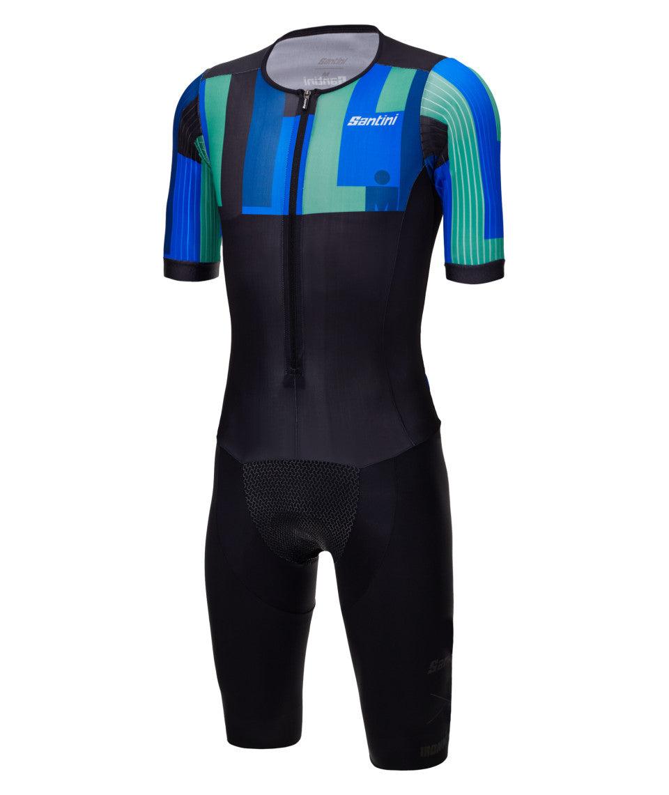 Santini Ironman Aahonoui Men's Cycling Trisuit (Blue) - BUMSONTHESADDLE