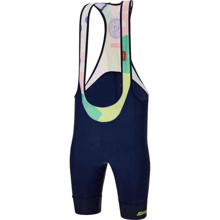 Santini La Vuelta KM Cero Men's Cycling Bibshorts (Navy Blue) - BUMSONTHESADDLE