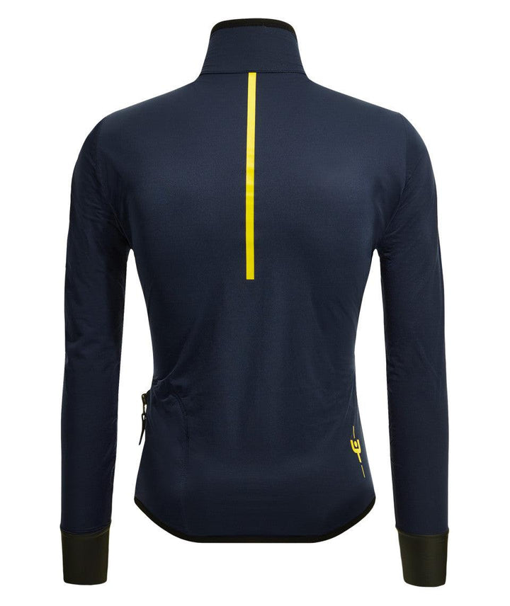 Santini Le Maillot Jaune Rain Jacket (Blue) - BUMSONTHESADDLE