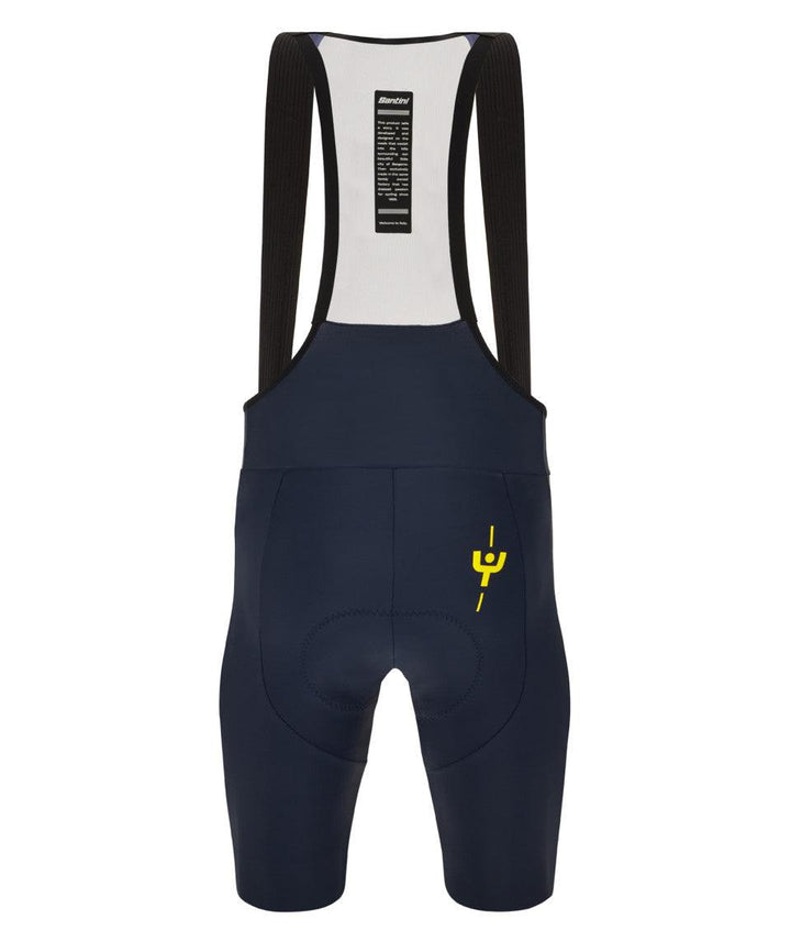 Santini Le Malliot Jaune Men's Cycling Bibshorts (Navy Blue) - BUMSONTHESADDLE