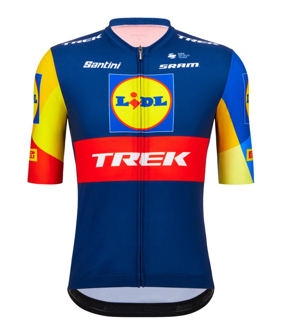Santini Lidl Trek Men's Cycling Jersey (Marine Blue) - BUMSONTHESADDLE