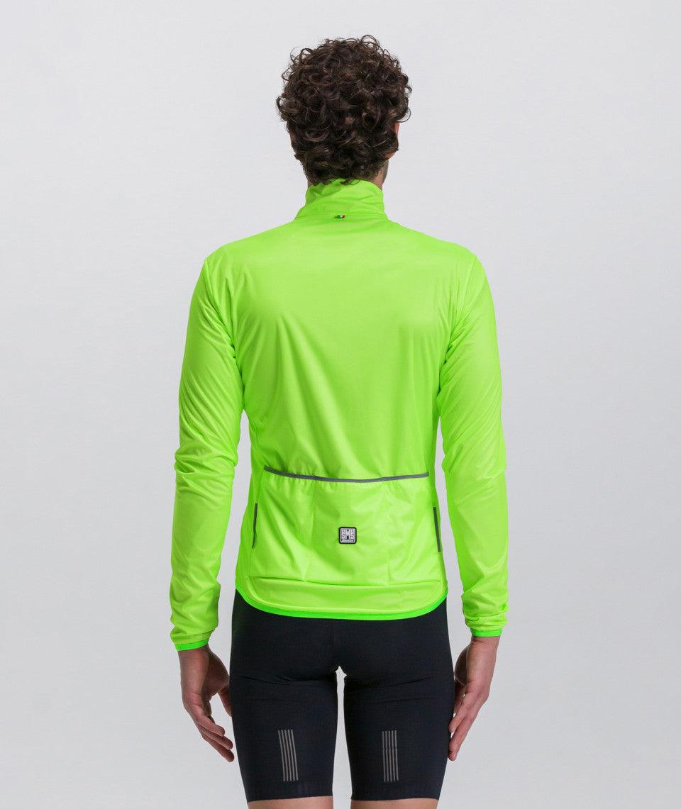 Santini Nebula Wind Jacket (Fluoroscent Green) - BUMSONTHESADDLE