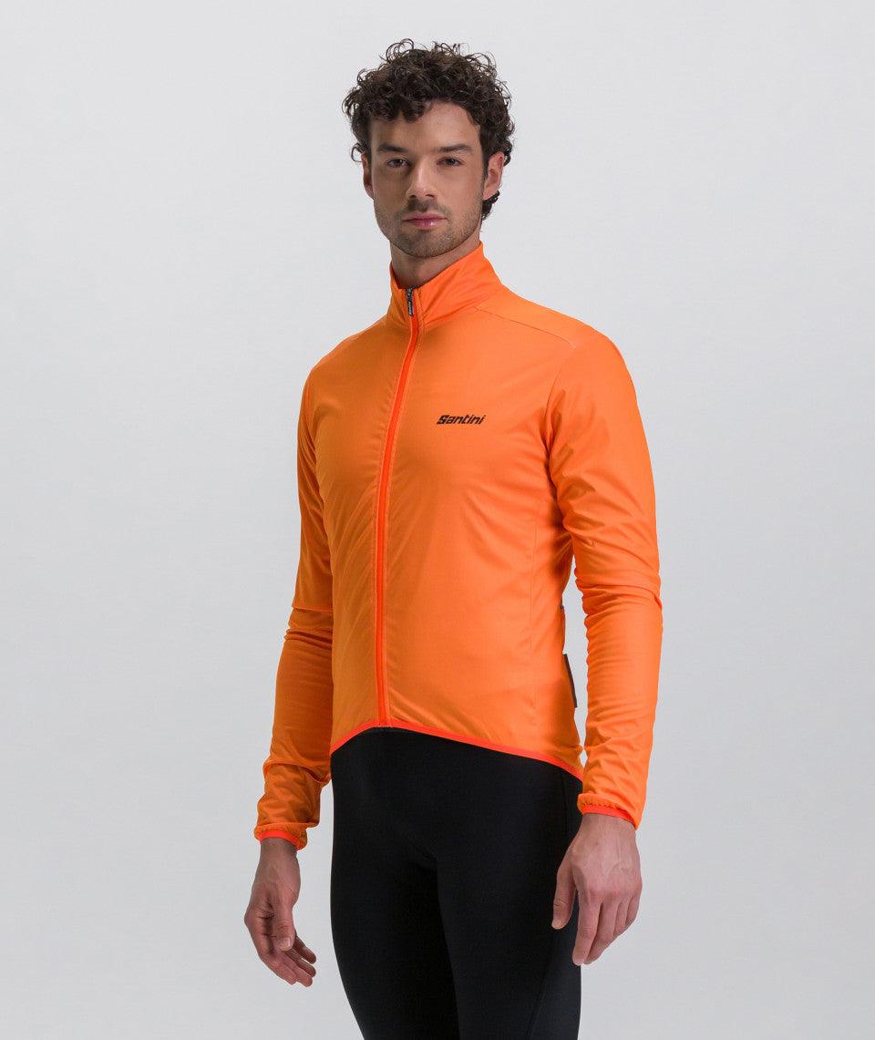 Santini Nebula Wind Jacket (Fluoroscent Orange) - BUMSONTHESADDLE