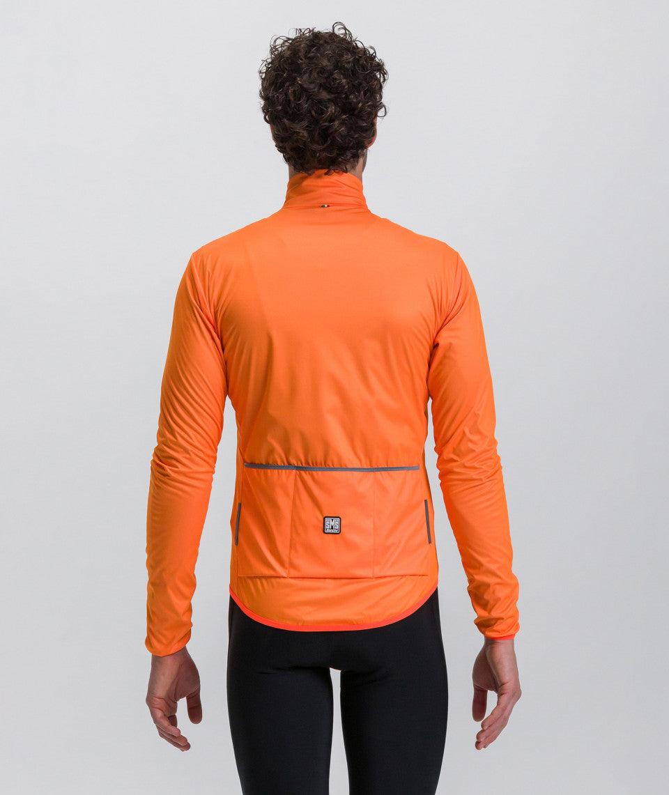 Santini Nebula Wind Jacket (Fluoroscent Orange) - BUMSONTHESADDLE