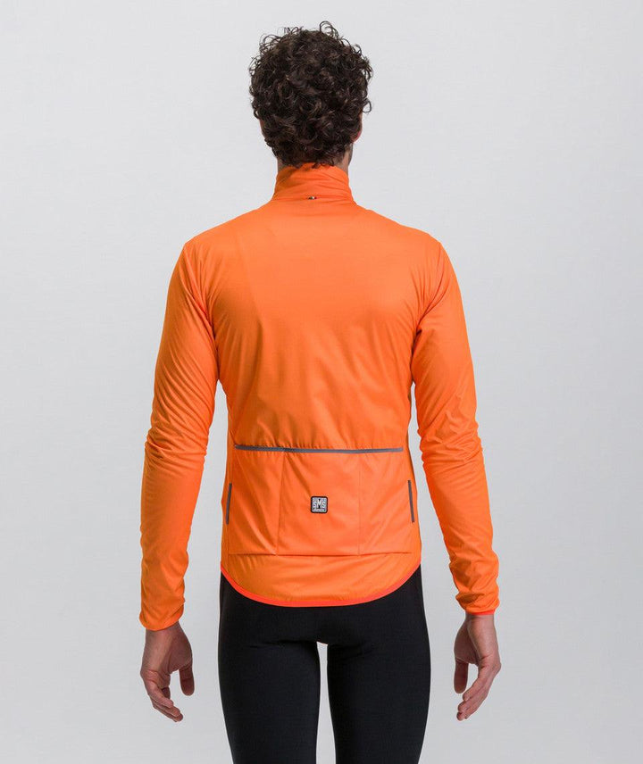Santini Nebula Wind Jacket (Fluoroscent Orange) - BUMSONTHESADDLE