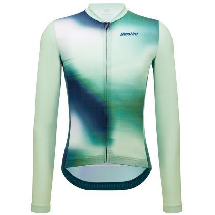 Santini Ombra Eco Sleek Men's Cycling Jersey (Green) - BUMSONTHESADDLE