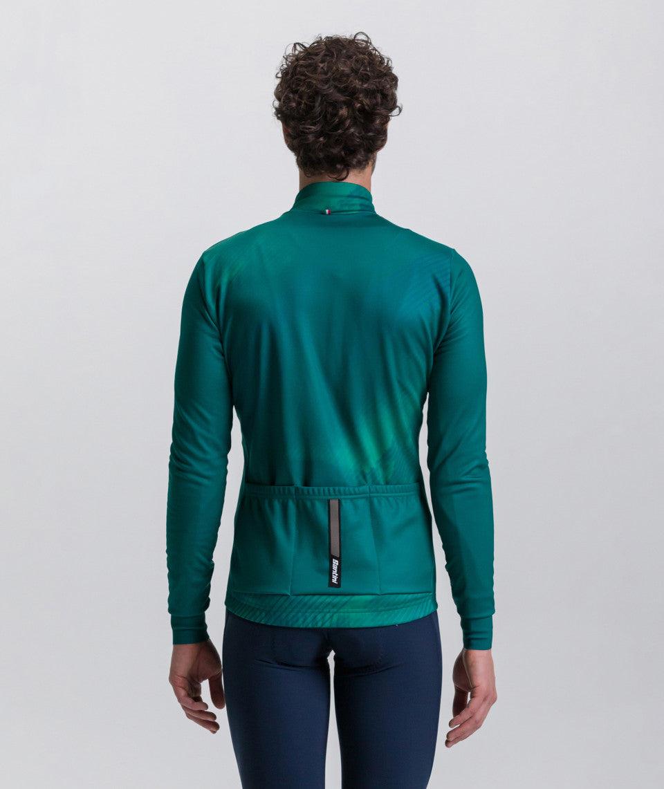 Santini Pure Dye Men's Cycling Jersey (Green) - BUMSONTHESADDLE