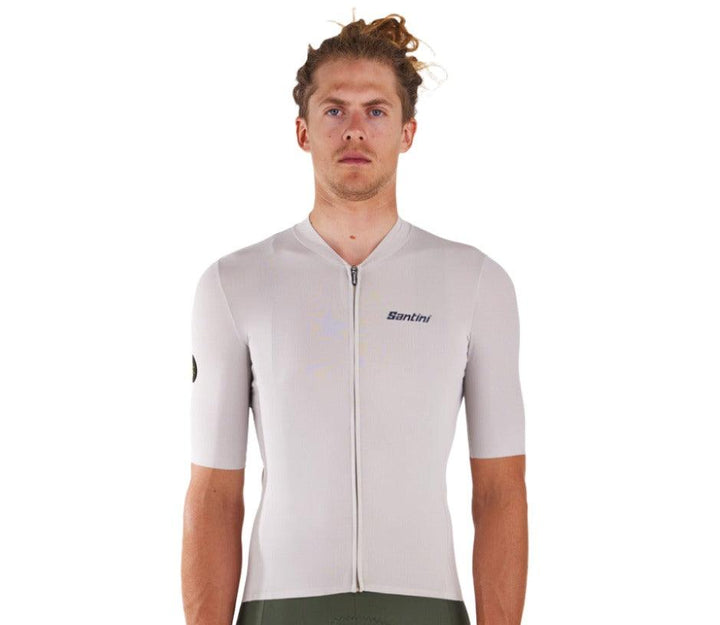 Santini Stone Unisex Cycling Jersey (Beige) - BUMSONTHESADDLE