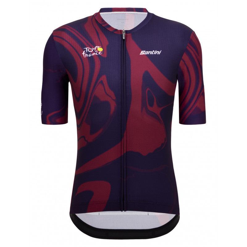 Santini Tour De France Bordeaux Men's Cycling Jersey (Print) - BUMSONTHESADDLE