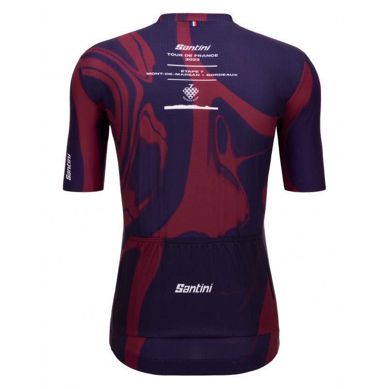 Santini Tour De France Bordeaux Men's Cycling Jersey (Print) - BUMSONTHESADDLE