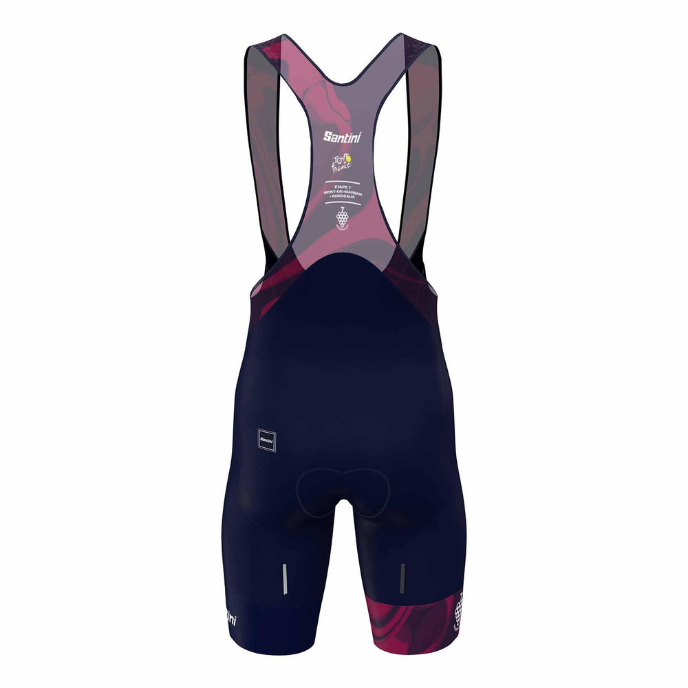 Santini Tour De France Bourdeaux Men's Cycling Bibshort (Navy Blue) - BUMSONTHESADDLE