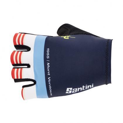Santini Tour De France Maillot Jaune Mount Ventoux Unisex Cycling Gloves (Blue) - BUMSONTHESADDLE