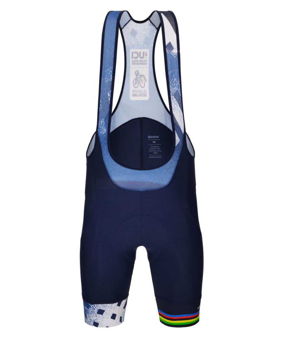 Santini UCI World Championship City Grid Unisex Cycling Bibshort (Navy Blue) - BUMSONTHESADDLE