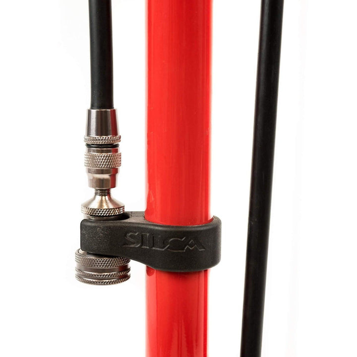 Silca Pista High Pressure Floor Pump (Red) - BUMSONTHESADDLE