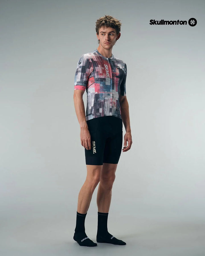 Monton SKMT Mosaic Men's Cycling Jersey (Blue)