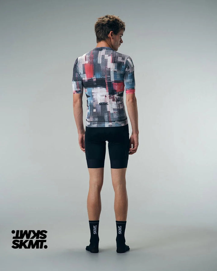 Monton SKMT Mosaic Men's Cycling Jersey (Blue)