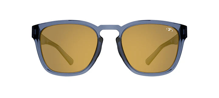 Tifosi Smirk Sport Sunglasses (Smoke Tint w/ Gold Mirror/Crystal Denim)