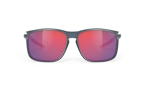 Rudy Project Overlap Sunglasses (Multilaser Red/Ice Blue Metal Matte)