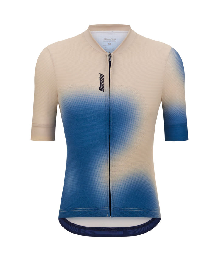 Santini Spot Unisex Cycling Jersey (White/Blue)