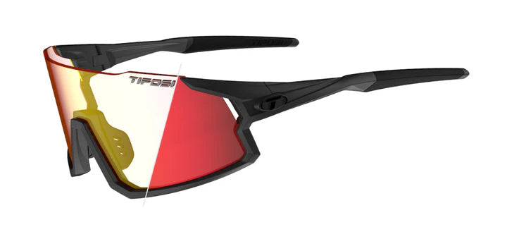 Tifosi Kilo Sportsonnenbrille – Schwarz/weiß, Clarion Red Fototec, Für Radfahren & Laufen
