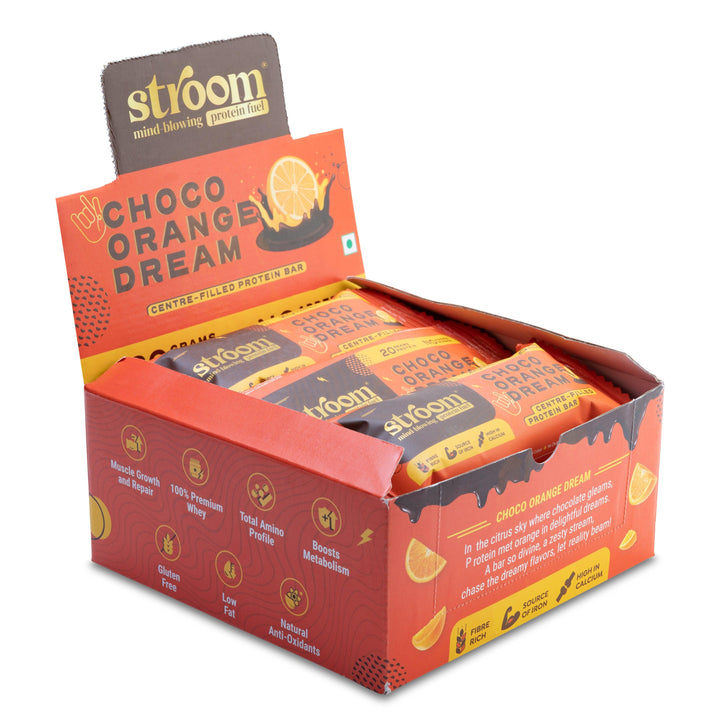 Stroom Choco Orange Dream 20g Protien Bars - BUMSONTHESADDLE